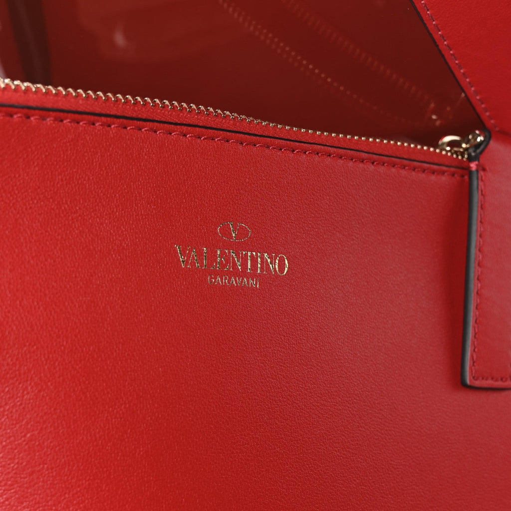 PVC Vlogo Escape Tote Red