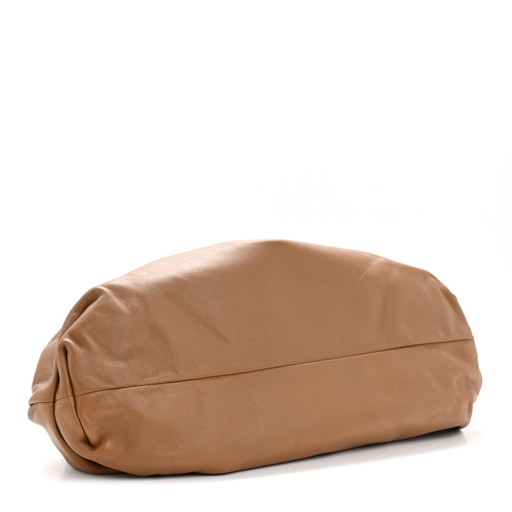 Smooth Butter Calf The Pouch Oversized Clutch Cammello
