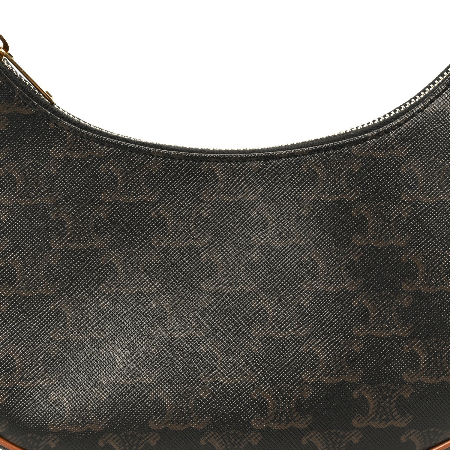 Triomphe Canvas Calfskin Ava Shoulder Bag Tan