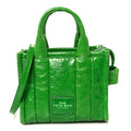 Shiny Crinkled Calfskin Mini The Tote Bag Fern Green