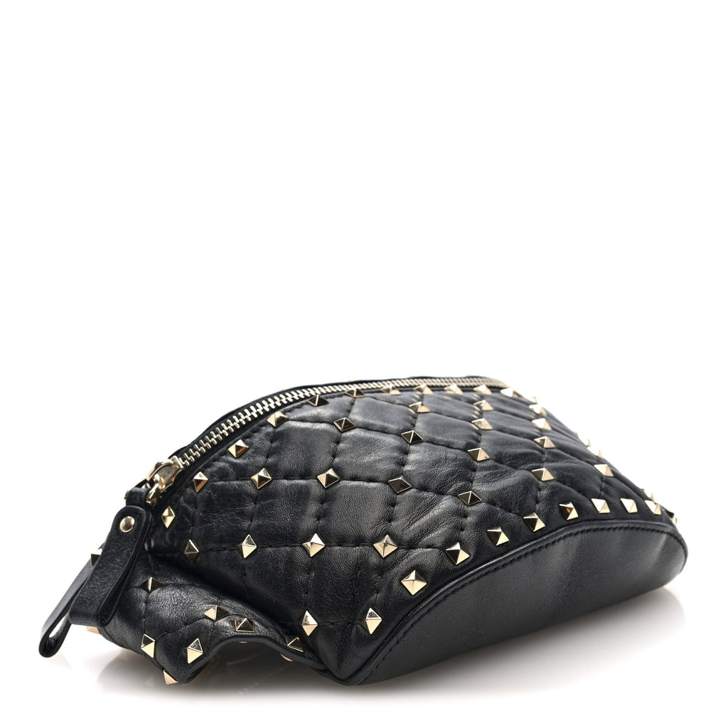 Nappa Rockstud Spike Belt Bag 95 Black