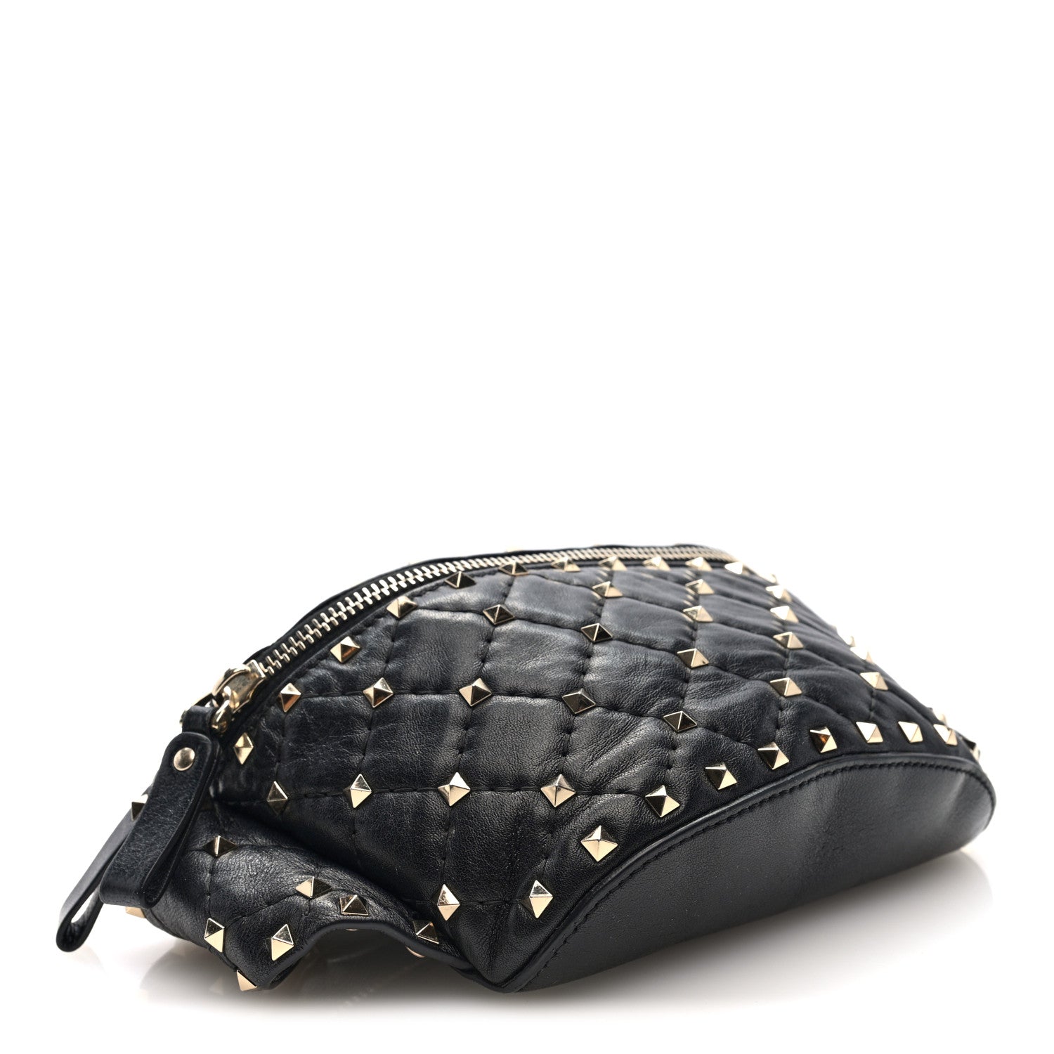 Nappa Rockstud Spike Belt Bag 95 Black