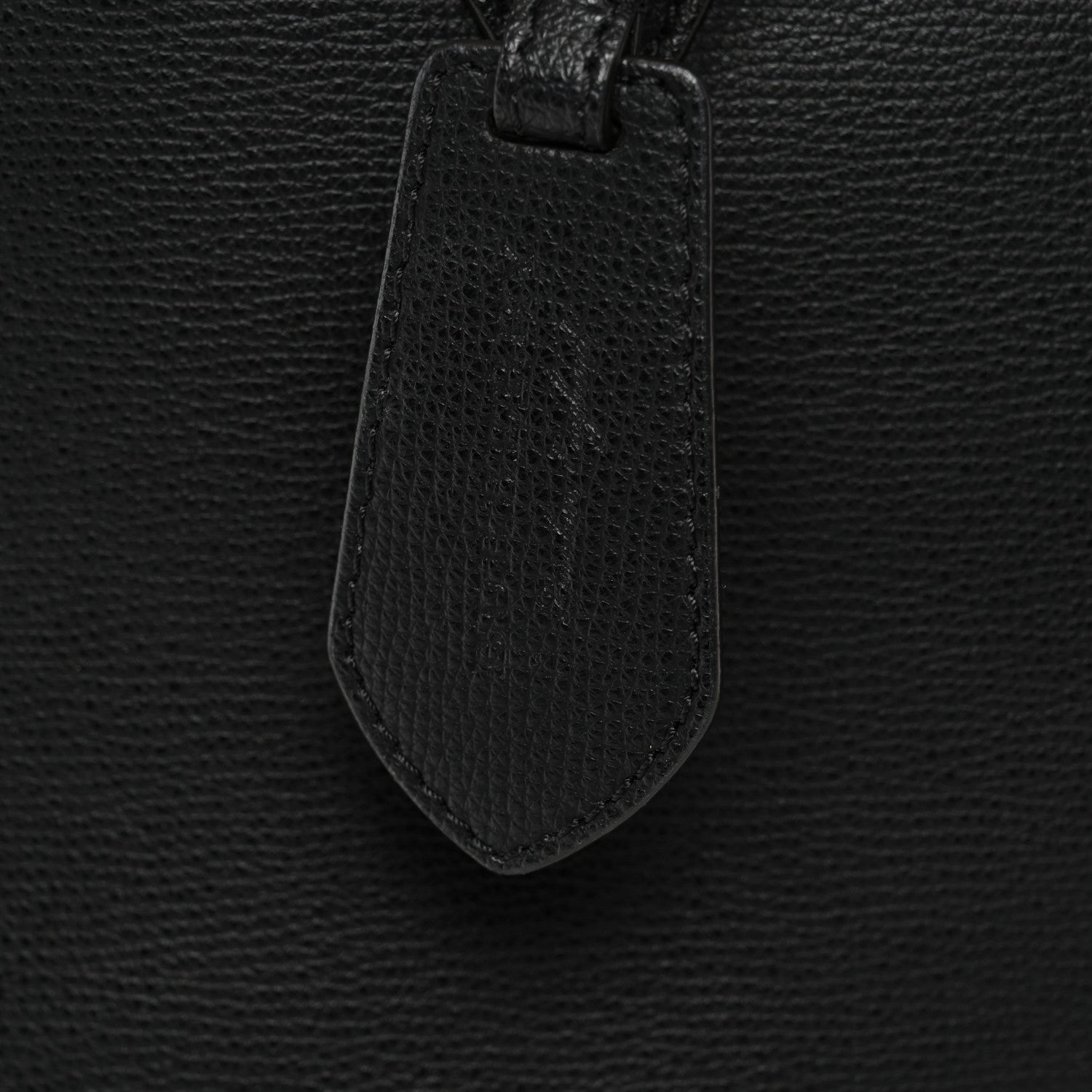 Grainy Calfskin Haymarket Check Small Reversible Tote Black