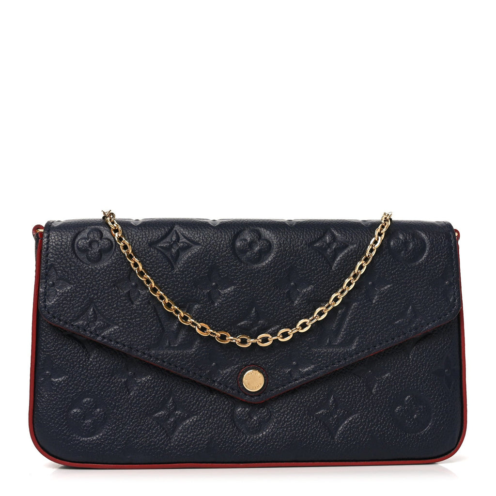 Empreinte Pochette Felicie Chain Wallet Marine Rouge