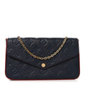 Empreinte Pochette Felicie Chain Wallet Marine Rouge