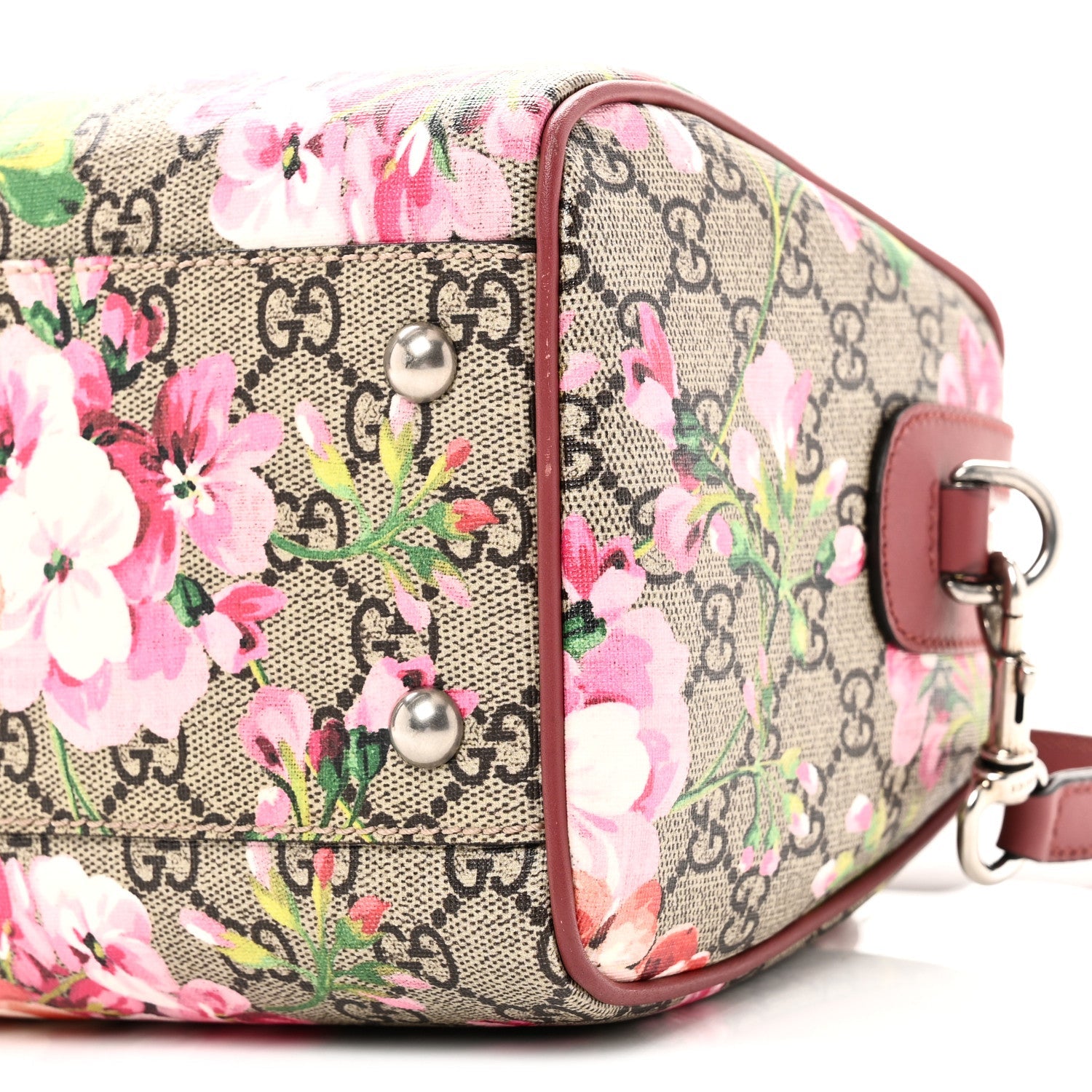 GG Supreme Monogram Blooms Small Boston Beige Multicolor Dry Rose