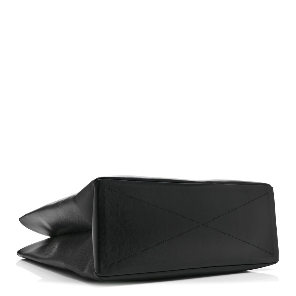 Calfskin Shopper Tote MM Black