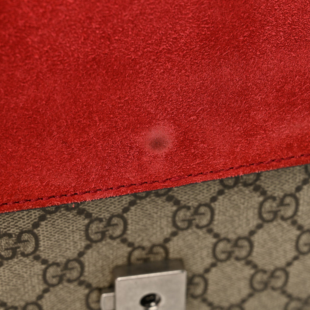 GG Supreme Monogram Mini Dionysus Shoulder Bag Hibiscus Red