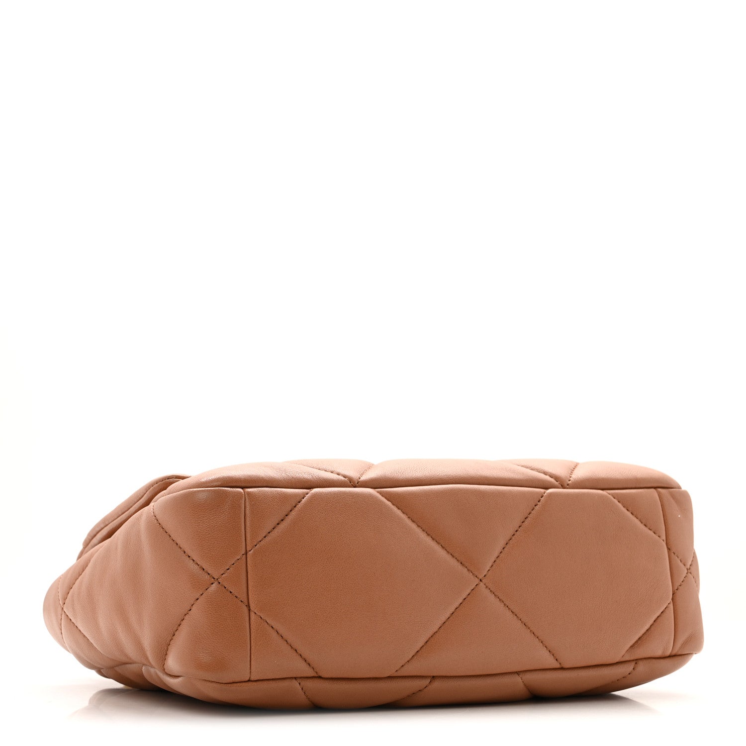Lambskin Quilted Medium Chanel 19 Flap Brown
