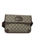GG Supreme Monogram Neo Vintage Web Belt Bag Brown