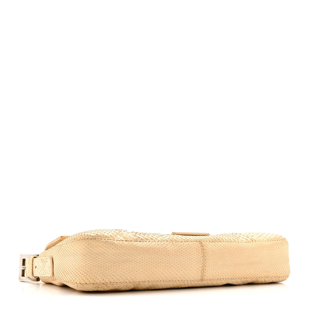Snakeskin Baguette Light Beige