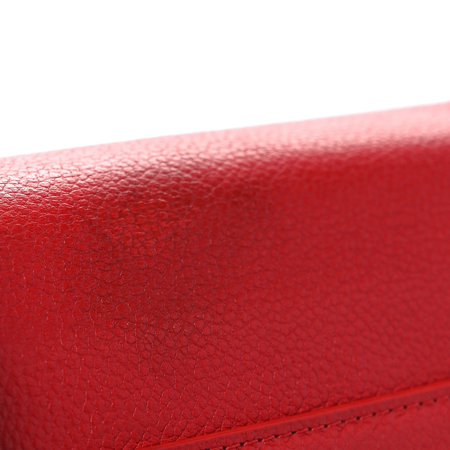 Grained Calfskin Medium Monogram Sunset Satchel Red