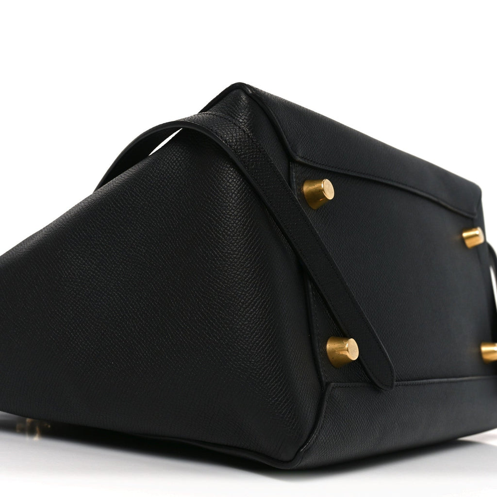 Grained Calfskin Mini Belt Bag Black