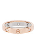 18K Pink White Gold 6 Diamond LOVE Ring 50 5.5
