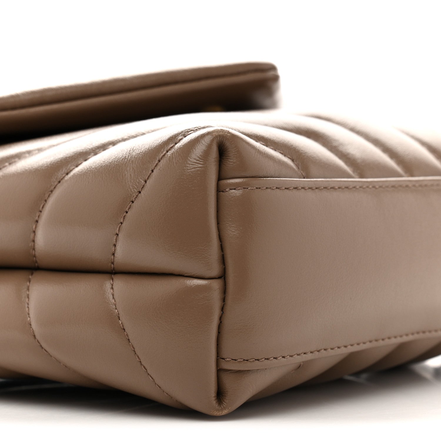 Calfskin Y Quilted Monogram Toy Loulou Crossbody Bag Taupe