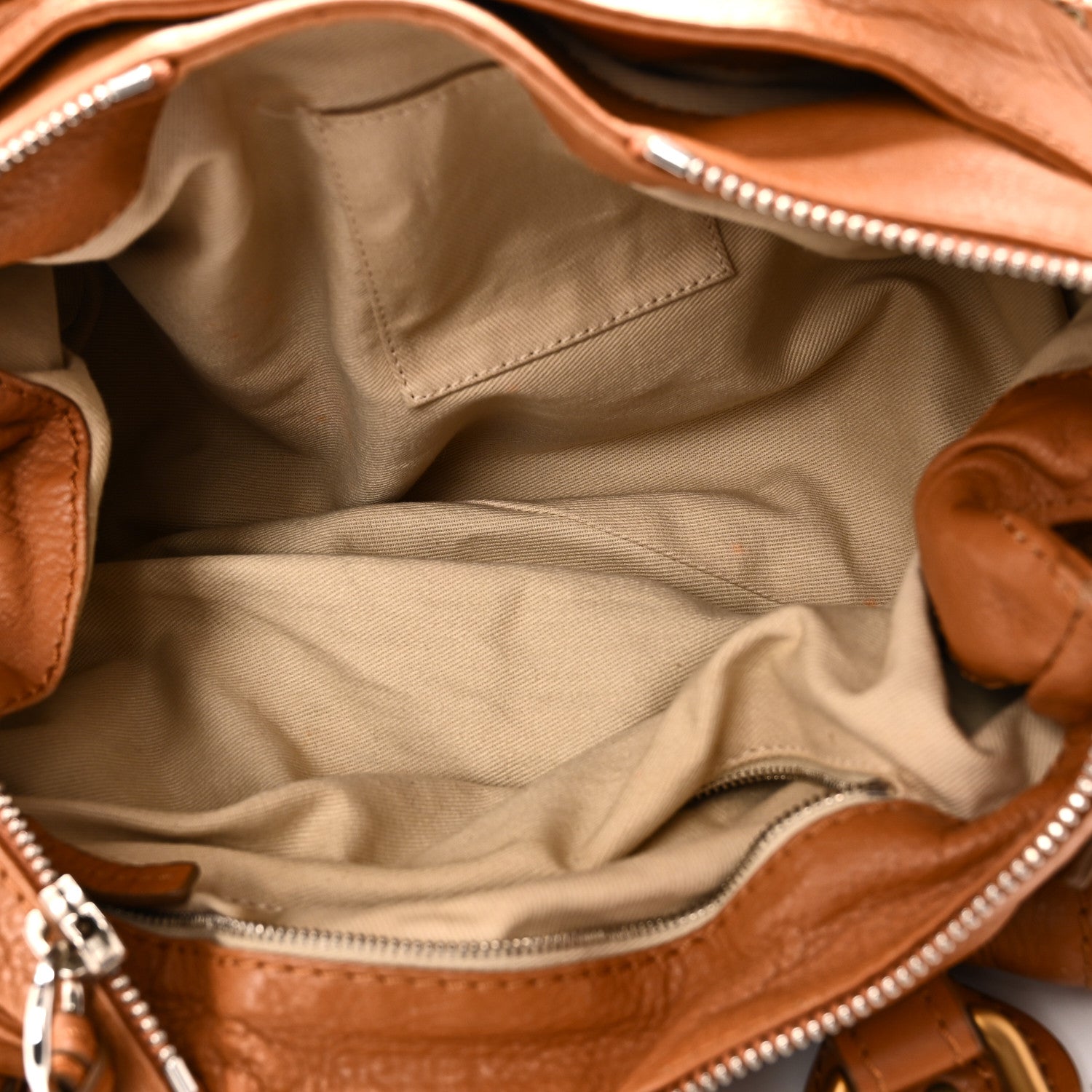 Calfskin Medium Paddington Satchel Tan