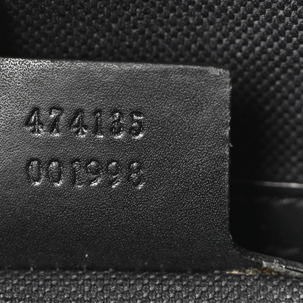 GG Supreme Monogram Appia Calfskin Web Briefcase Black