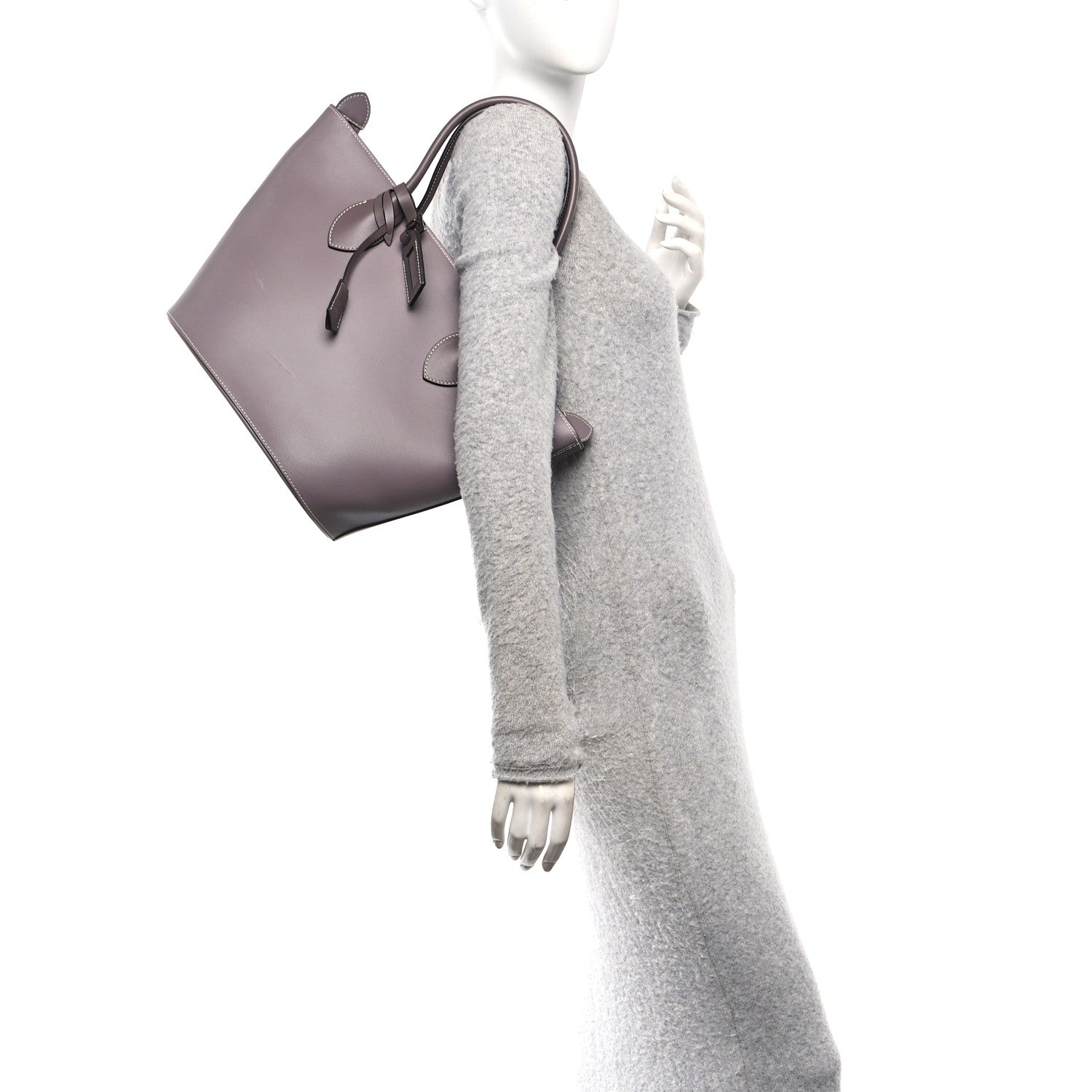 Veau Satin Holdall PM Gris