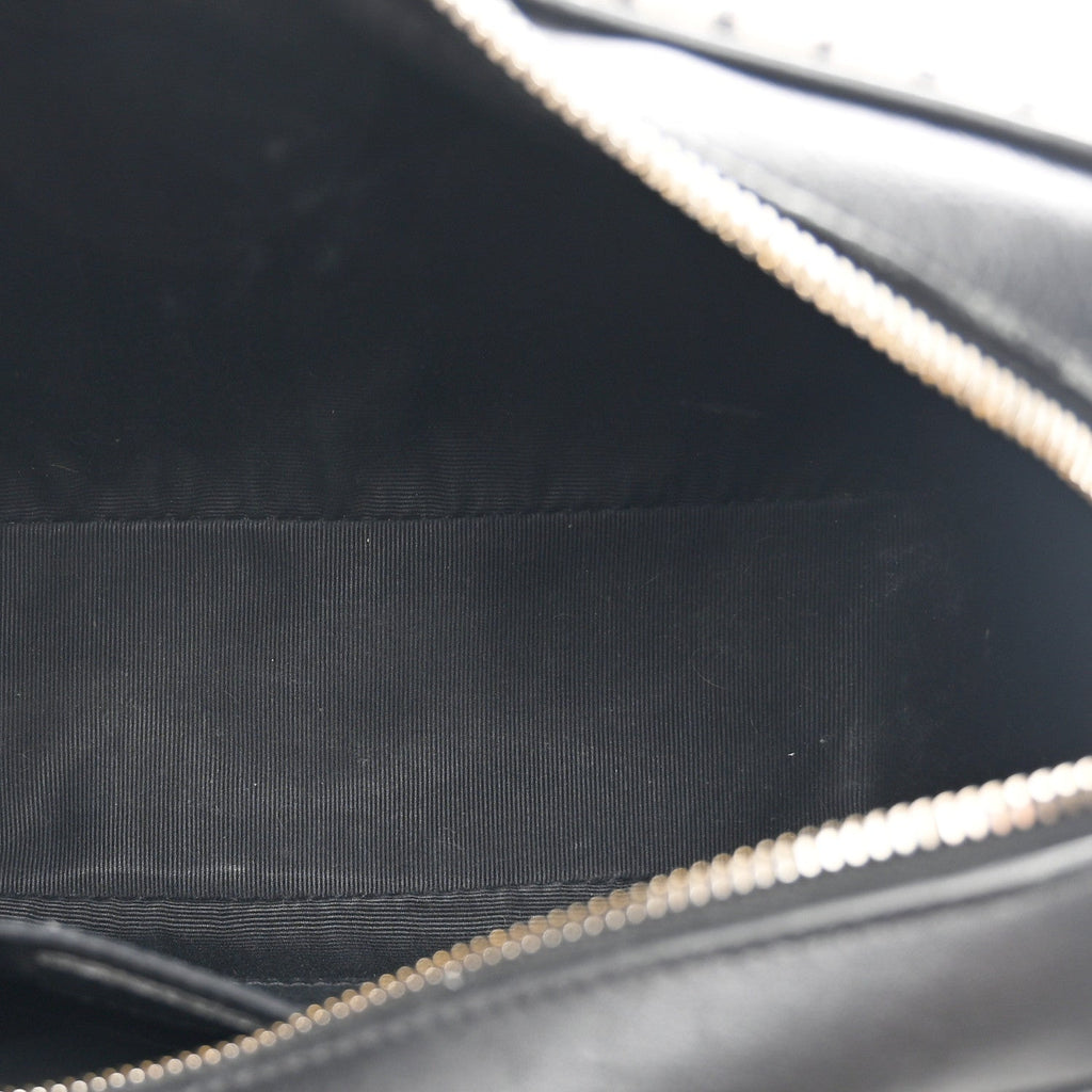 Canvas Calfskin Monogram Lou Camera Bag Black Grey Cream