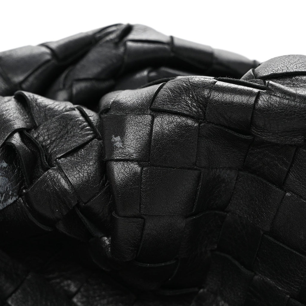 Nappa Maxi Intreccio The Pouch Oversized Clutch Black