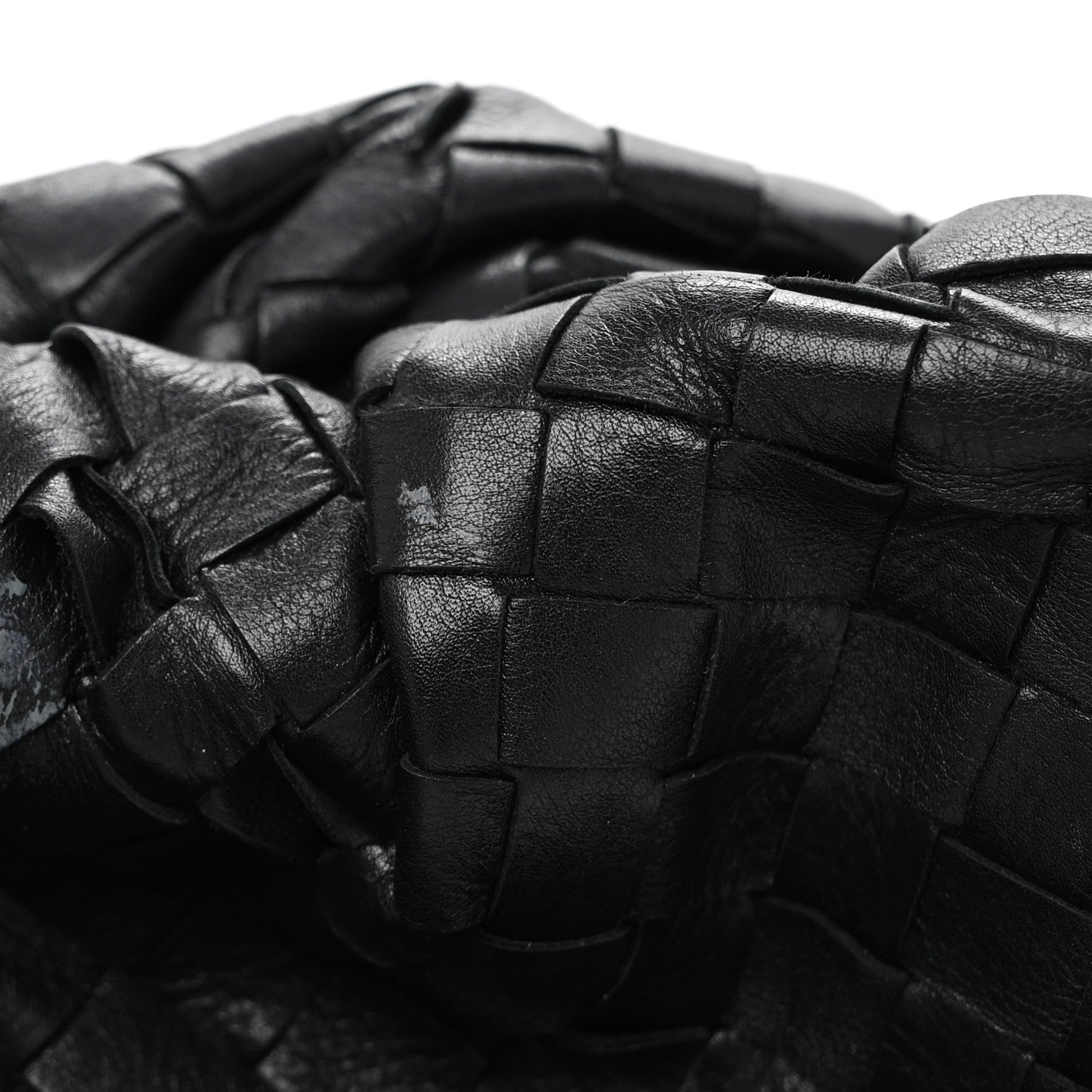 Nappa Maxi Intreccio The Pouch Oversized Clutch Black
