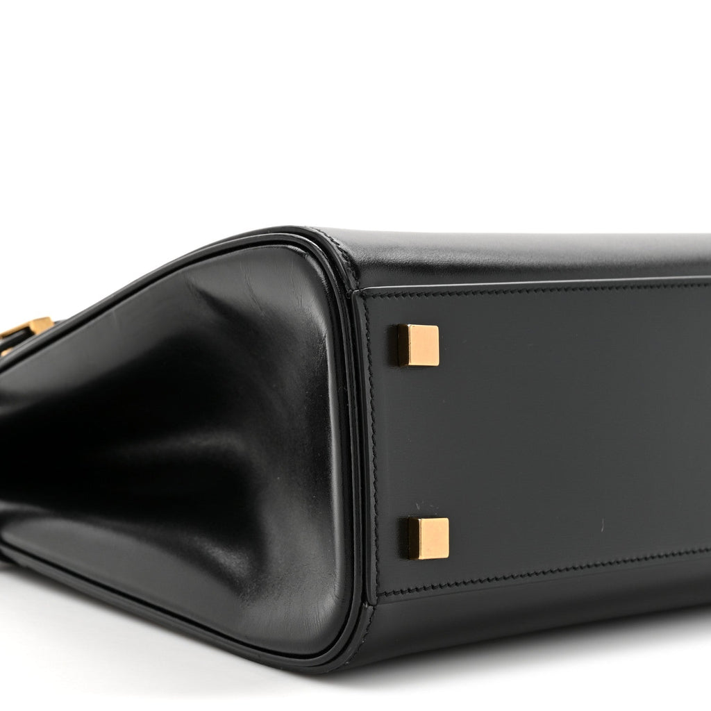 Smooth Calfskin Manhattan Top Handle Black