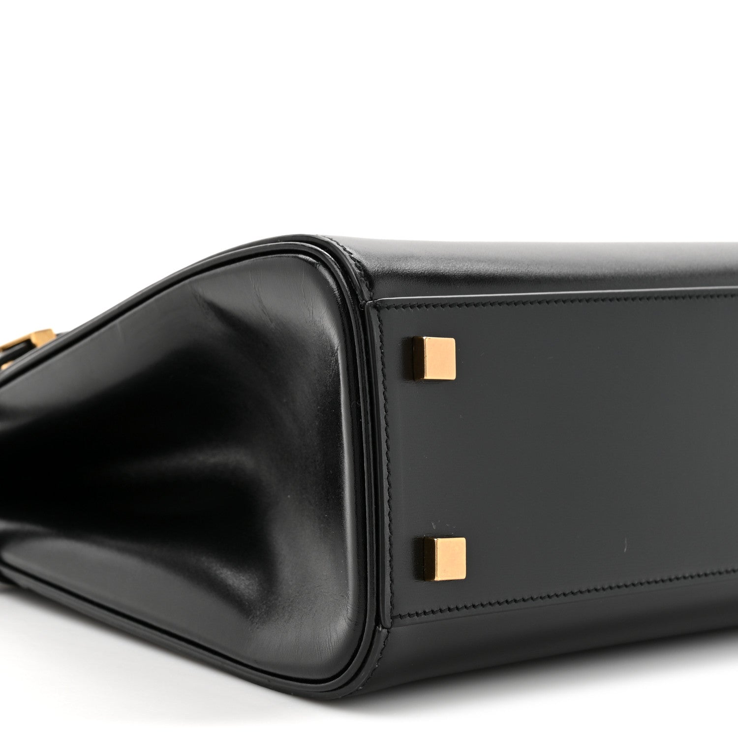 Smooth Calfskin Manhattan Top Handle Black