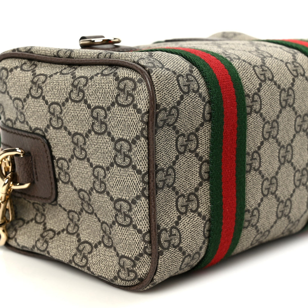 GG Supreme Web Mini GG Top Handle Bag Beige Ebony New Acero