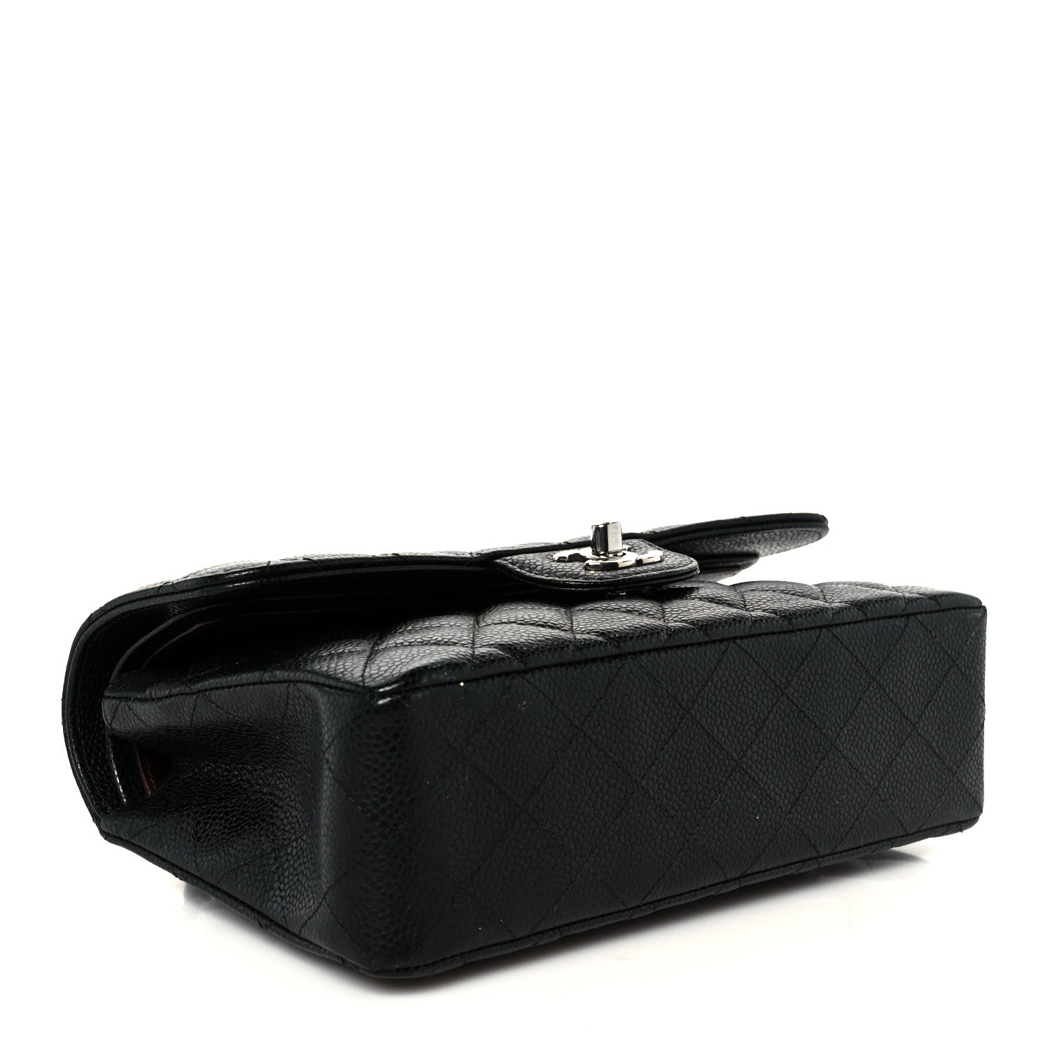 Caviar Quilted Small Double Flap Black