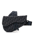 Oblique Mens Saddle Bag Black Blue