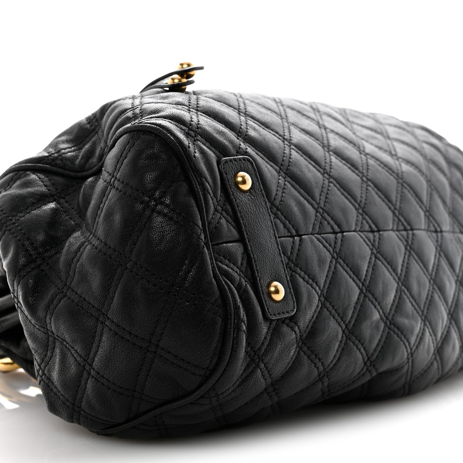 Calfskin Quilted Stam Black