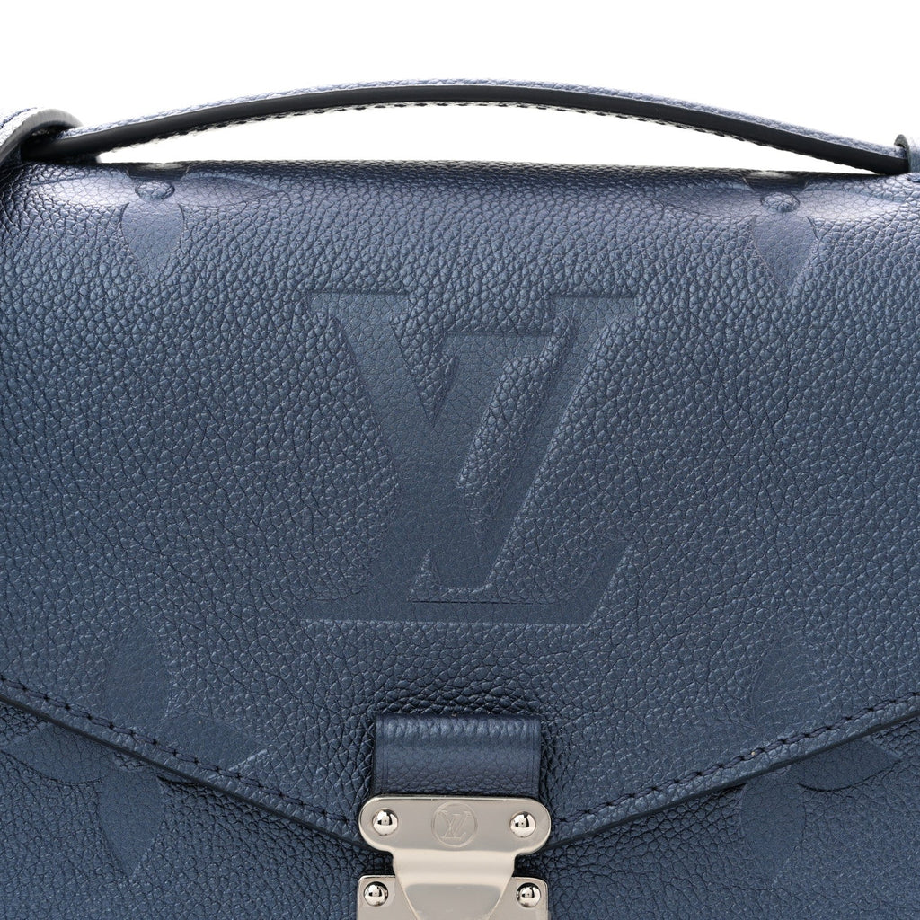 Metallic Empreinte Monogram Giant Pochette Metis Navy Nacre