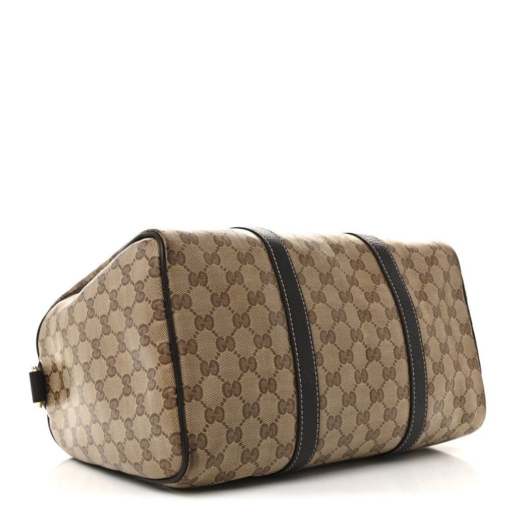 Crystal Monogram Medium Joy Boston Dark Brown