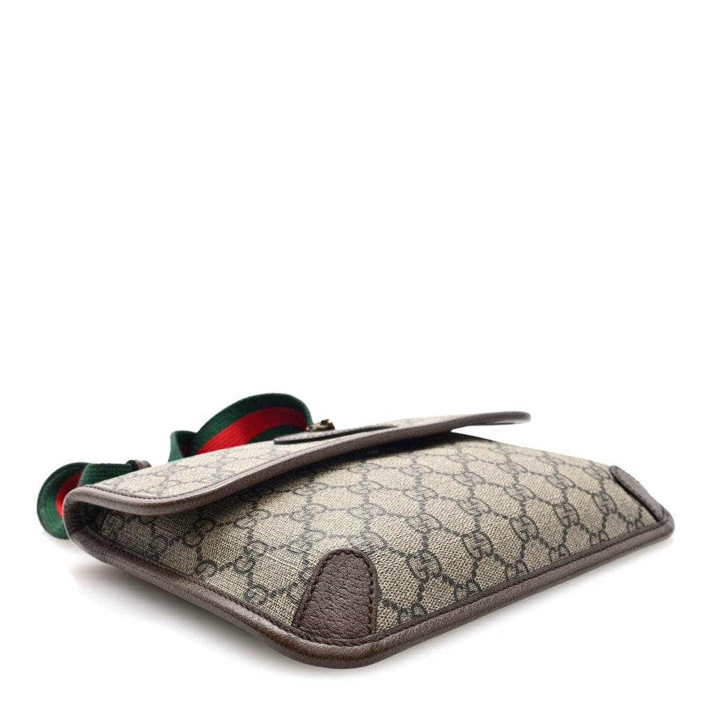 GG Supreme Monogram Neo Vintage Web Belt Bag Brown