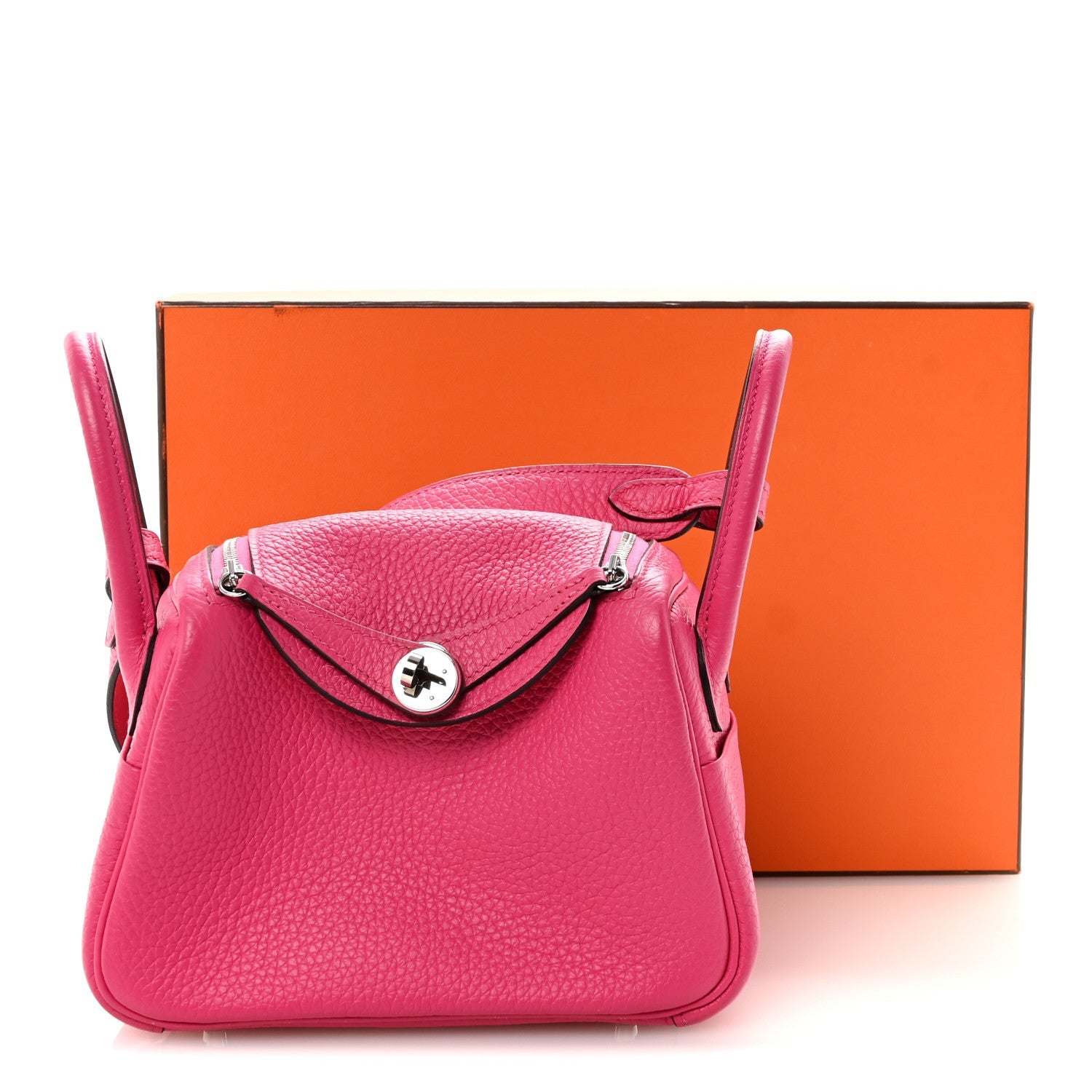 Taurillon Clemence Mini Lindy 20 Rose Extreme
