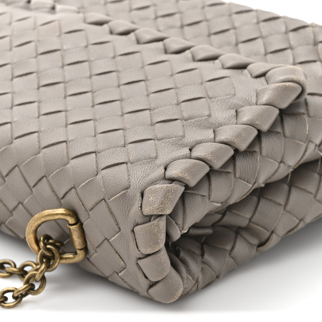 Nappa Intrecciato Baby Olimpia Shoulder Bag Shadow