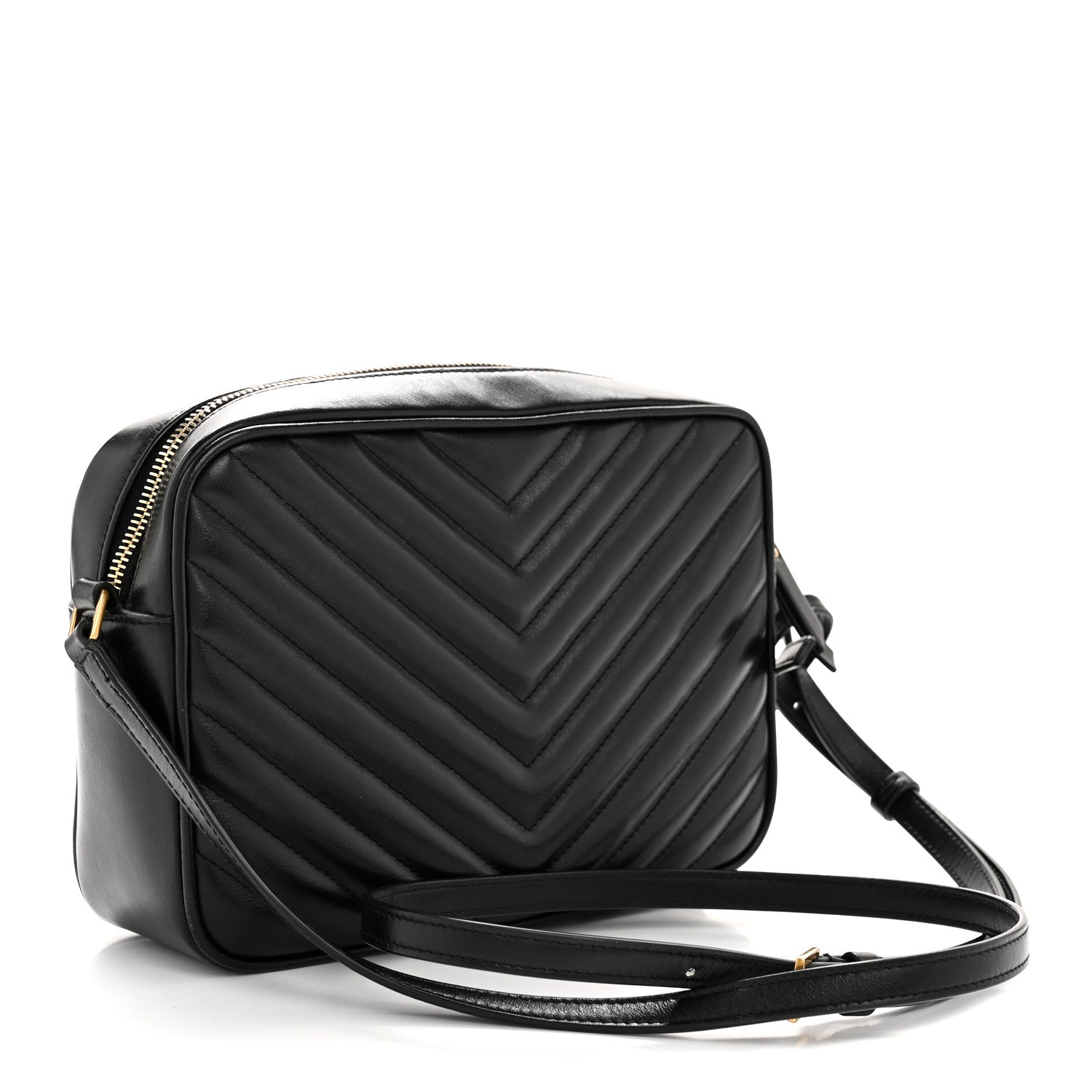 Calfskin Matelasse Monogram Lou Camera Bag Black