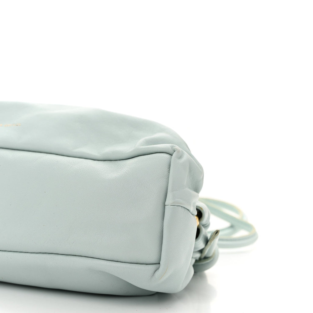 Lambskin Mini Cloud Clutch Seafoam