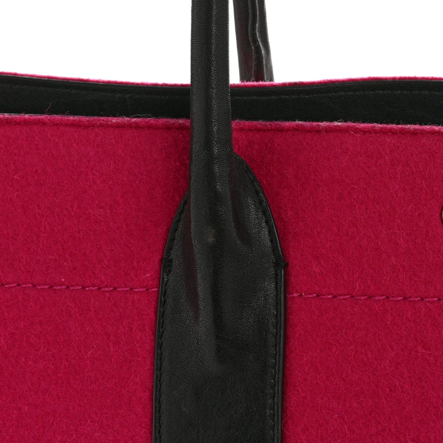 Wool Rive Gauche Tote Fuchsia