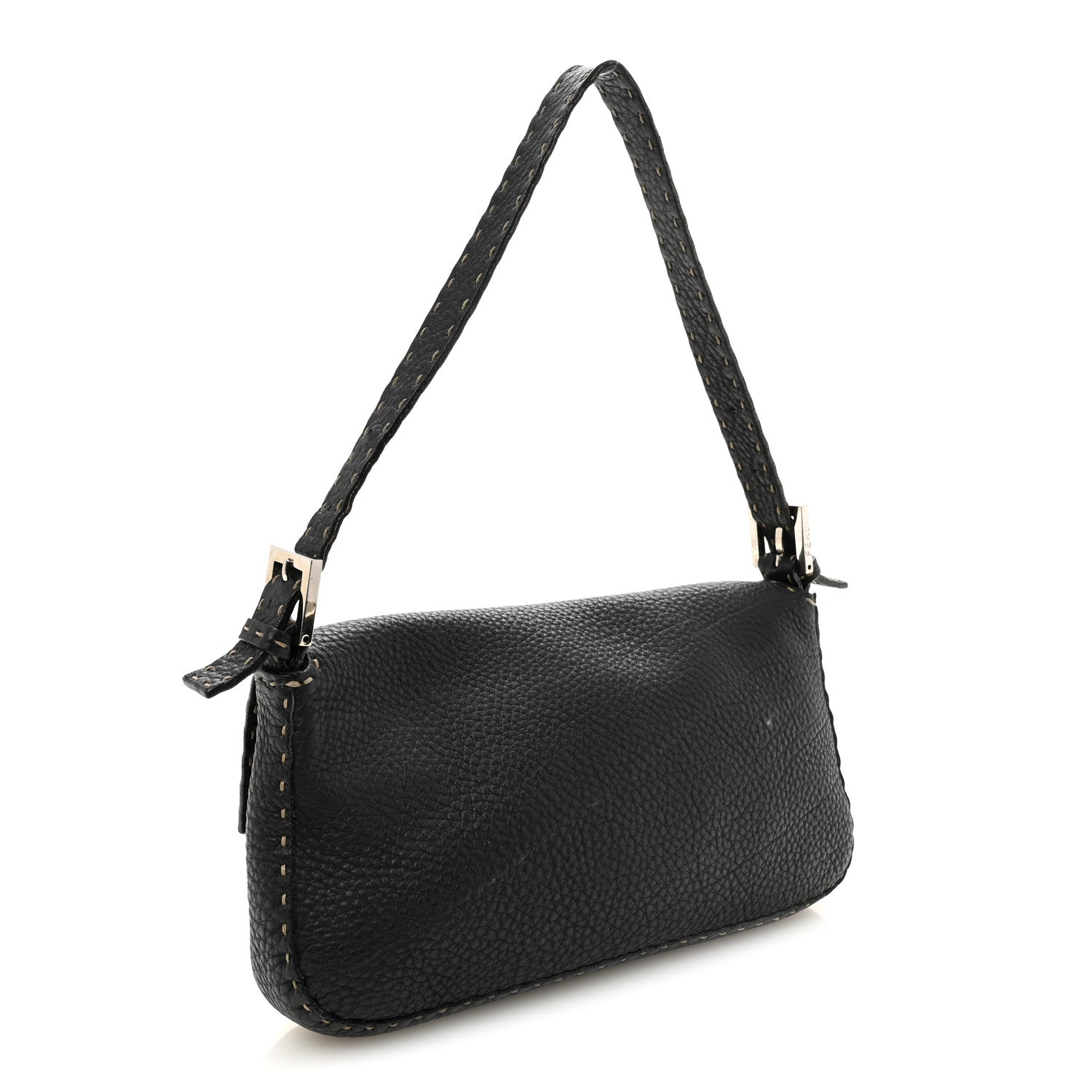 Calfskin Romano Selleria Baguette Black