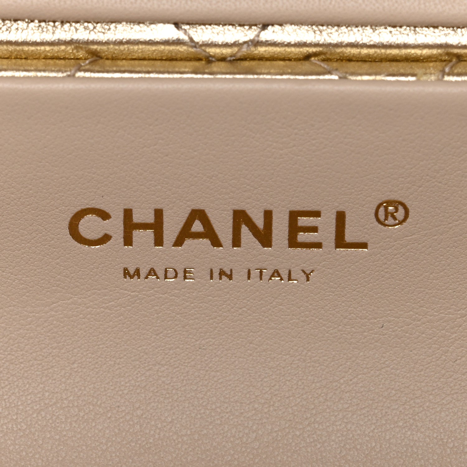 Metallic Lambskin Quilted Barrel Crossbody Bag Gold