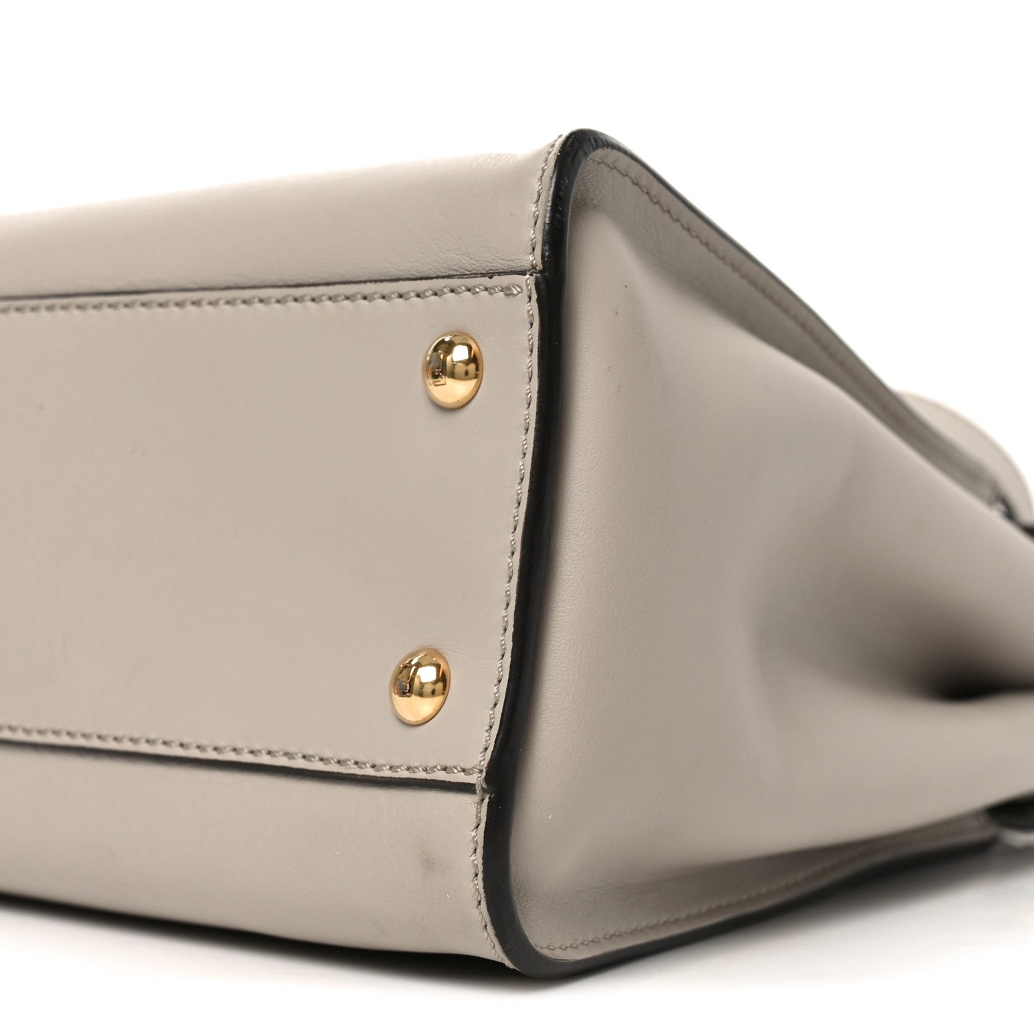 Vitello Seta Shiny Nappa Medium Peekaboo Iconic Satchel Grigio Polvere Bois de Rose