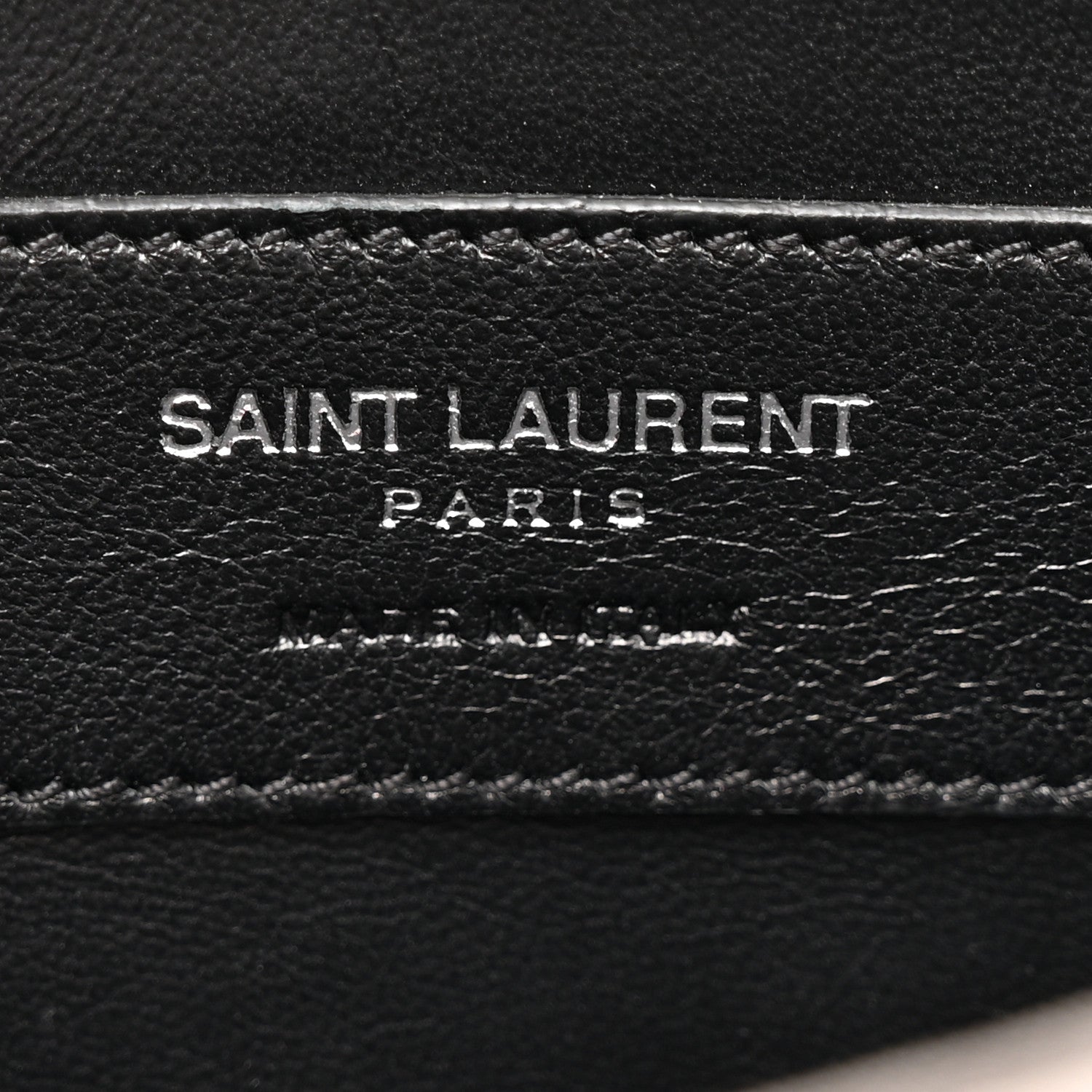 Croc Embossed Calfskin Classic Kate Monogram Clutch Fog