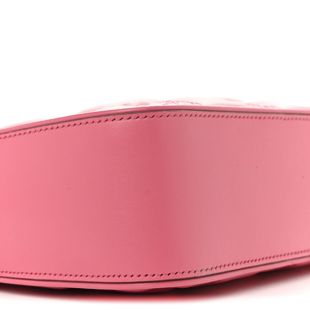 Calfskin GG Matelasse Small Shoulder Bag Rhodamine Pink Natural
