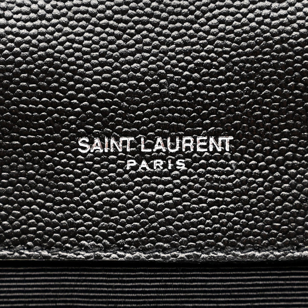 Grain De Poudre Textured Mixed Matelasse Triquilt Medium Monogram Satchel Black