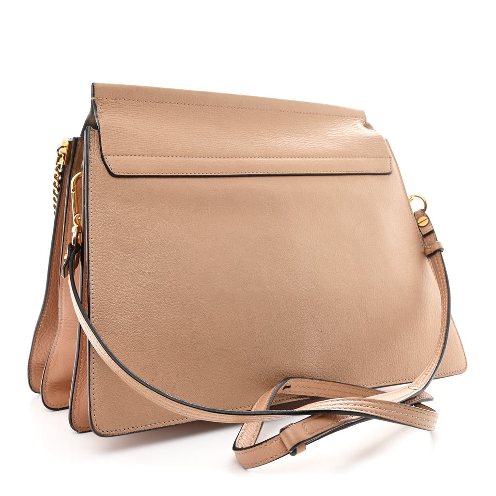 Calfskin Medium Faye Shoulder Bag Biscotti Beige