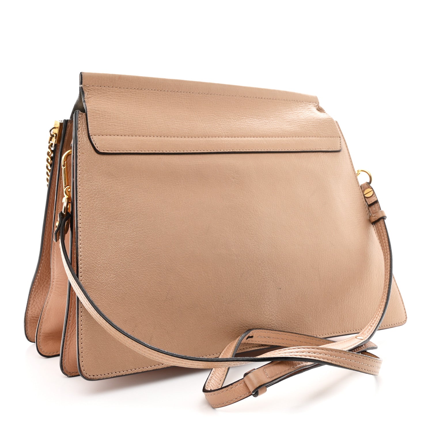 Calfskin Medium Faye Shoulder Bag Biscotti Beige