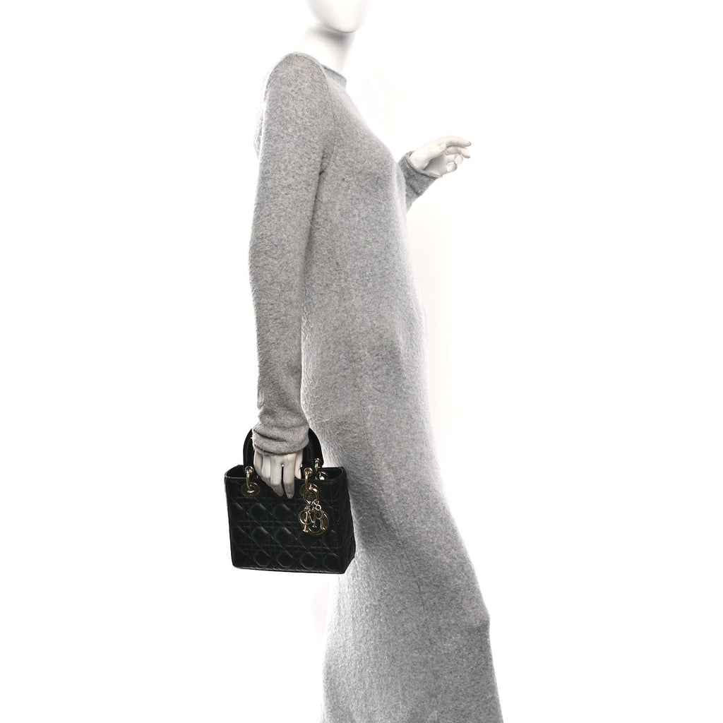 Lambskin Cannage Small My ABCDior Lady Dior Black