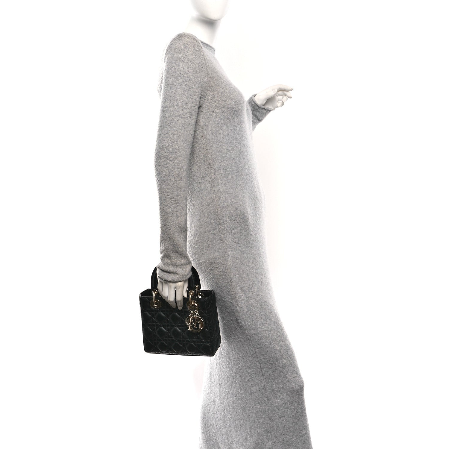 Lambskin Cannage Small My ABCDior Lady Dior Black