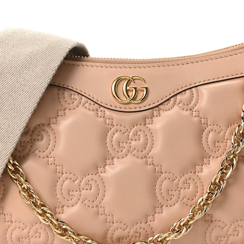 Calfskin GG Matelasse Chain Handbag Porcelain Rose